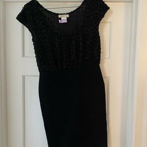 Arden B body con, shiny top mini dress